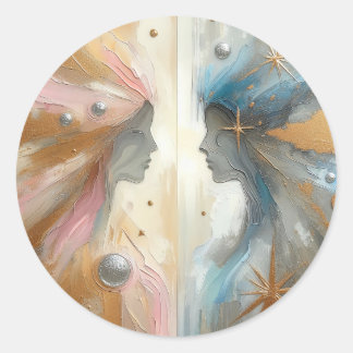 Attraction Abstract Impressionism Art Sticker