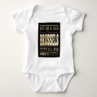 Attractions and Famous Places of Brussels,Belgium Baby Bodysuit