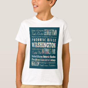 Attractions and Famous Places of Washington, D.C T-Shirt