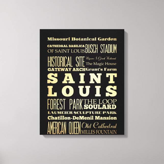 Attractions & Famous Places of Saint Louis Canvas Print (Front)