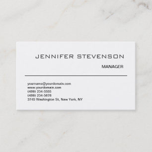 Attractive Black White Consultant Business Card