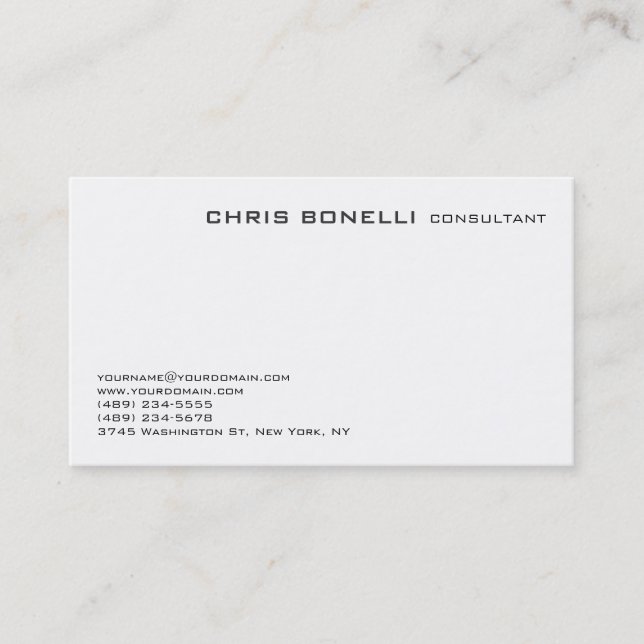 Attractive Black White Trendy Chic Business Card (Front)