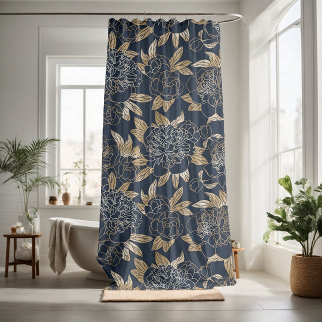 Attractive blossom floral decorative eye-catching shower curtain (Creator Uploaded)