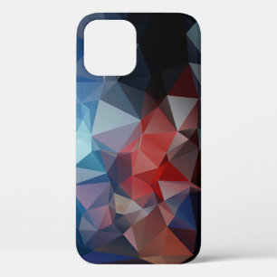 Attractive Blue Red Abstract Pyramid Pattern Case- iPhone 12 Case