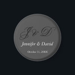 Attractive Calligraphy Script Monogram Wedding Magnet<br><div class="desc">Plain Minimalist Modern Designs. They're all simple,  modern,  attractive.</div>