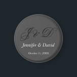 Attractive Calligraphy Script Monogram Wedding Magnet<br><div class="desc">Plain Minimalist Modern Designs. They're all simple,  modern,  attractive.</div>