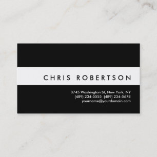 Attractive Charm Black White Stripe Business Card