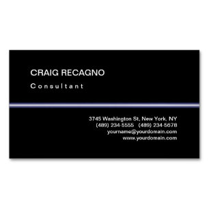 Attractive Charming Black White Blue Business Card