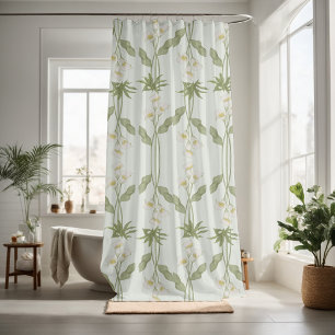Attractive floral decorative eye-catching shower curtain