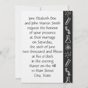 Attractive Forces in Black Wedding Invitation
