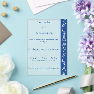 Attractive Forces in Blue Acrylic Wedding  Invitations