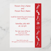 Attractive Forces in Cherry Foil Invitation