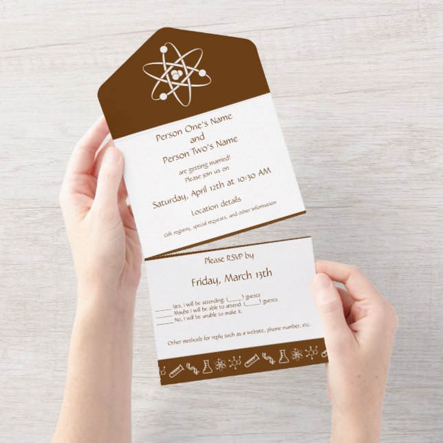 Attractive Forces in Chocolate All In One Invitation (Tearaway)