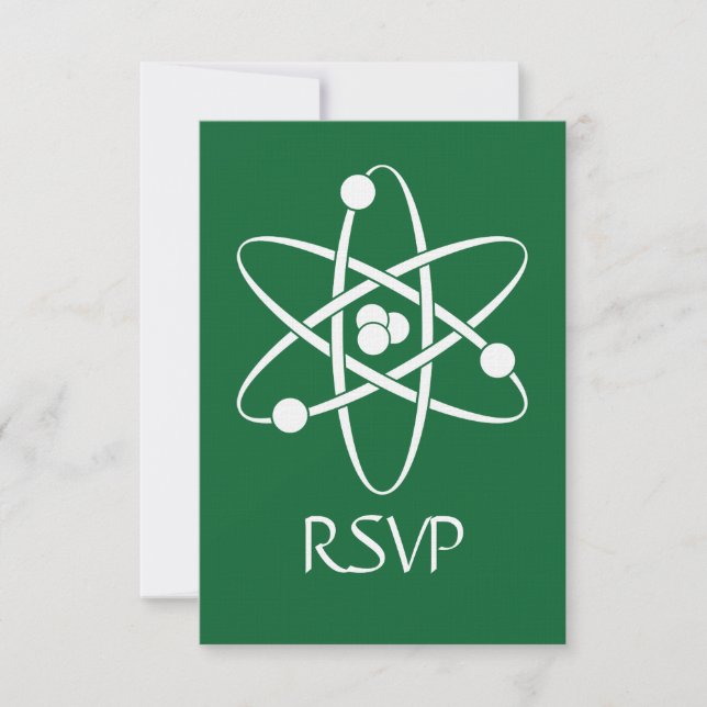 Attractive Forces in Green RSVP Card (Front)