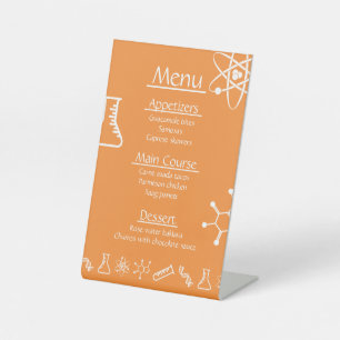 Attractive Forces in Orange Pedestal Sign