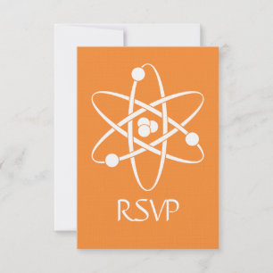 Attractive Forces in Orange RSVP Card