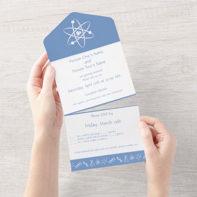 Attractive Forces in Periwinkle All In One Invitation (Tearaway)