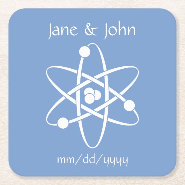 Attractive Forces in Periwinkle Paper Coaster (Front)