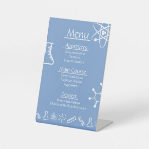 Attractive Forces in Periwinkle Pedestal Sign