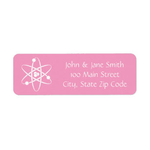 Attractive Forces in Petal Pink Address Label