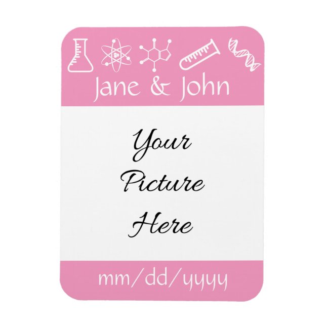 Attractive Forces in Petal Pink Reminder Magnet (Vertical)