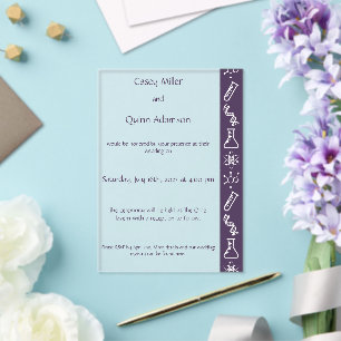 Attractive Forces in Purple Acrylic Wedding Invitations