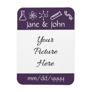 Attractive Forces in Purple Save-the-Date Magnet
