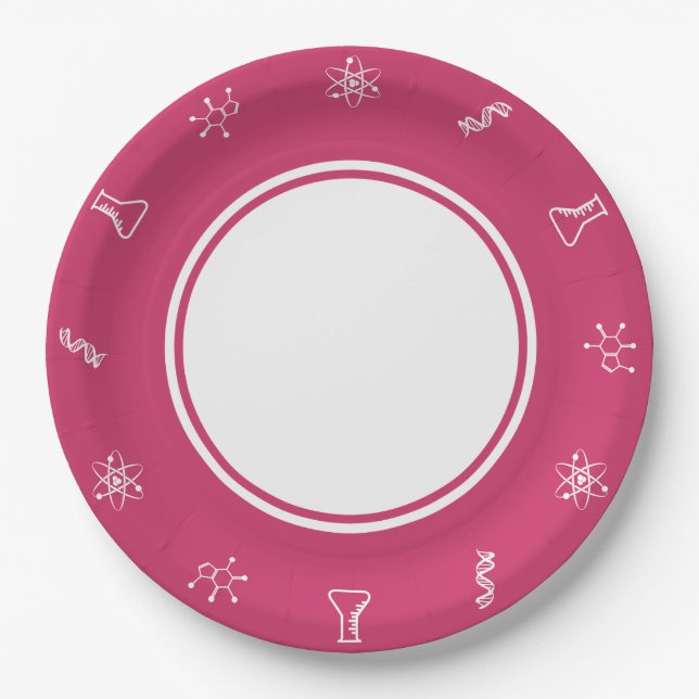 Attractive Forces in Raspberry Paper Plate (Front)