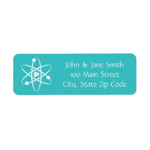 Attractive Forces in Turquoise Address Label