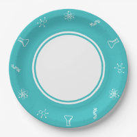 Attractive Forces in Turquoise Paper Plate