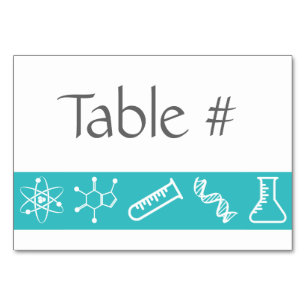 Attractive Forces in Turquoise Table Card