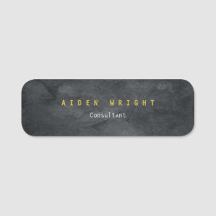 Attractive Grey Gold Colour Modern Minimalist Name Tag