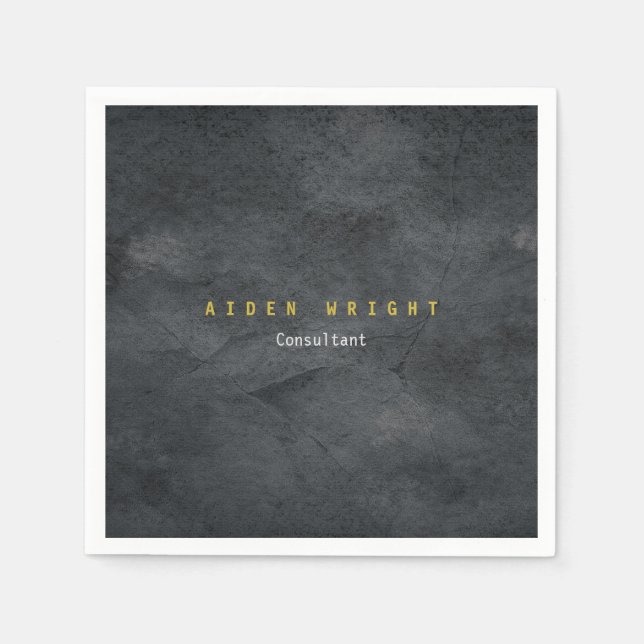 Attractive Grey Gold Colour Modern Minimalist Napkin (Front)