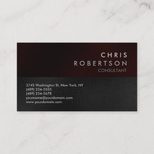 Attractive Grey Red Modern Business Card
