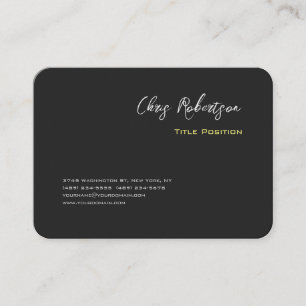 Attractive Grey Yellow Chic Sharp Modern Business Card