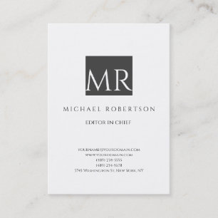 Attractive Monogram Black White Modern Business Card