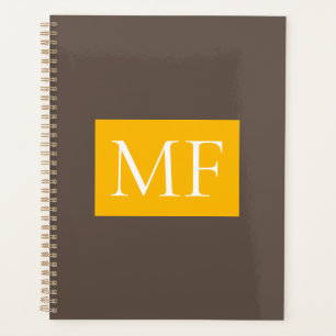 Attractive Monogram Modern Minimalist Planner