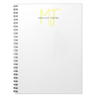 Attractive Monogram Yellow White Modern Minimalist
