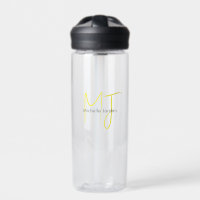 Attractive Monogram Yellow White Modern Minimalist