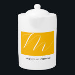 Attractive Monogram Yellow White Modern Plain<br><div class="desc">Do you think it is difficult to choose a design according to your own personality and tastes? Maybe this design makes your job easier. Look again,  this is definitely what you're looking for.</div>