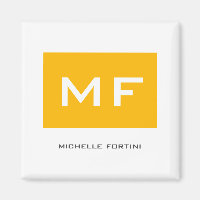 Attractive Monogram Yellow White Your Name