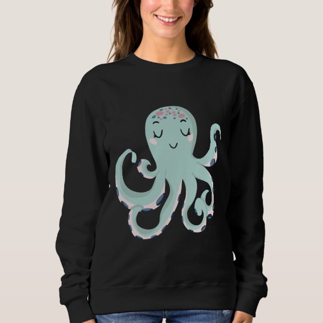 Attractive Ocean Fish Ocean Ocean Life Octopus Sweatshirt (Front)