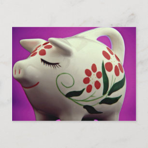 Attractive Piggy bank Postcard