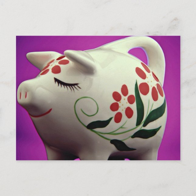 Attractive Piggy bank Postcard (Front)