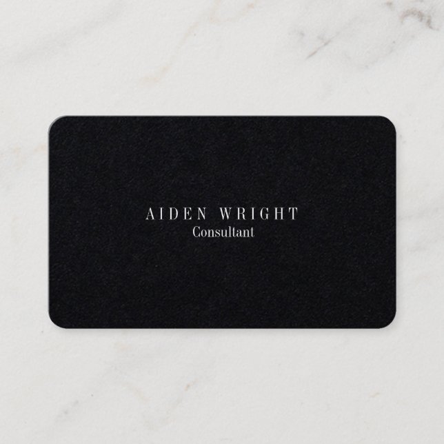 Attractive Premium Black Classical Minimalist Business Card (Front)