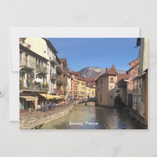 Attractive River View of Annecy, France on a Holiday Card