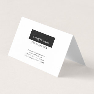 Attractive Simple Black White Premium Pearl Business Card