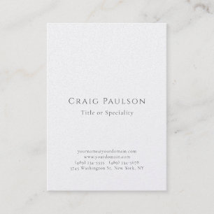 Attractive Simple Professional Plain Premium Pearl Business Card