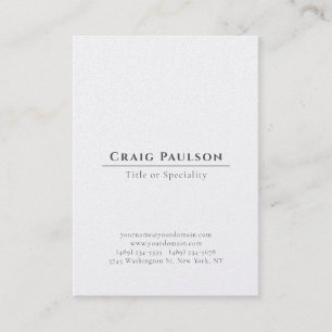 Attractive Simple Professional Plain Premium Pearl Business Card