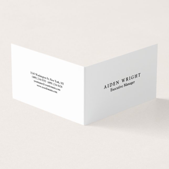 Attractive Trendy Stylish Modern Minimalist Business Card (Outside)